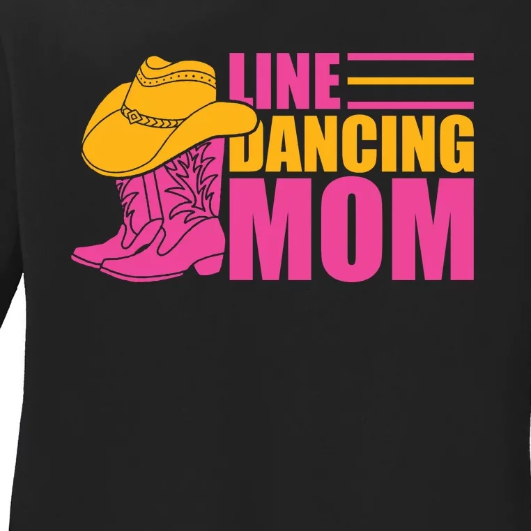 Line Dancing Mom T Ladies Long Sleeve Shirt