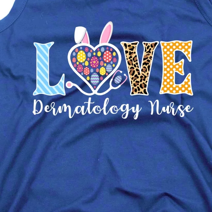 Love Dermatology Nurse Bunny Easter Egg Stethoscope Leopard Funny Gift Tank Top