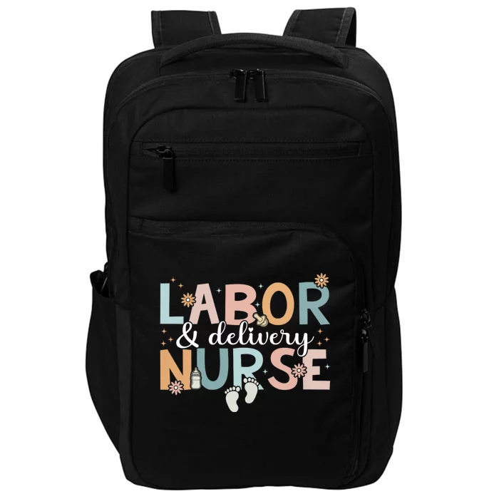 Labor & Delivery Nurse Leopard Rainbow Nursing Nurse Week Impact Tech Backpack