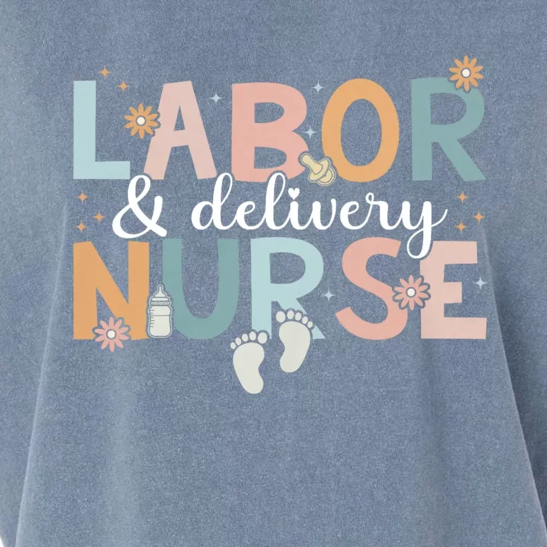 Labor & Delivery Nurse Leopard Rainbow Nursing Nurse Week Garment-Dyed Women's Muscle Tee