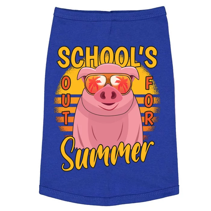 Last Day Of School's Out For Summer Vacation Pig Gift Doggie Tank