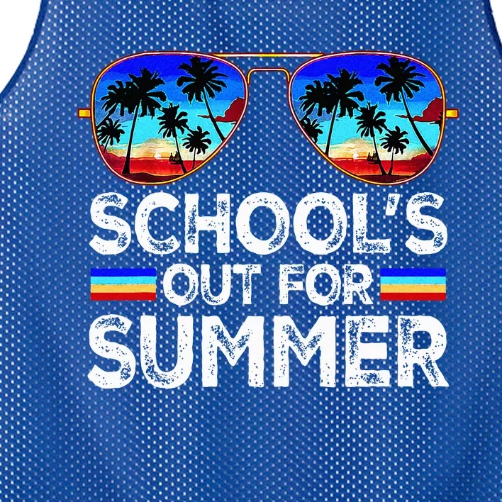 Last Day Of School Schools Out For Summer Mesh Reversible Basketball Jersey Tank