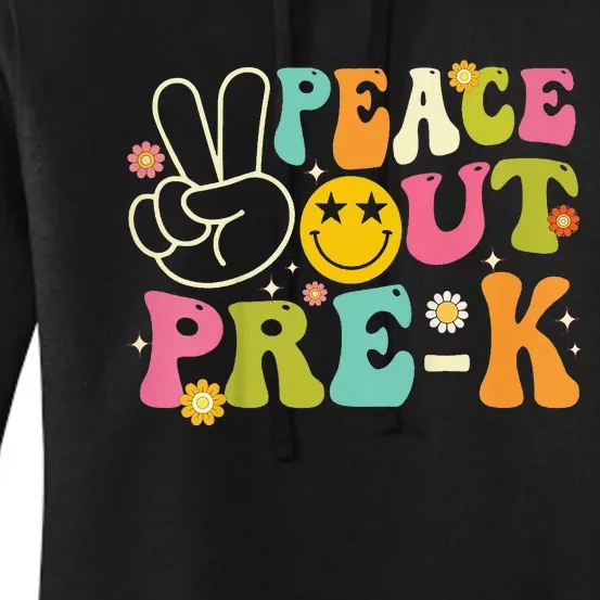 Last Day Of School Peace Out PreSchool Pre K Teacher Women's Pullover Hoodie