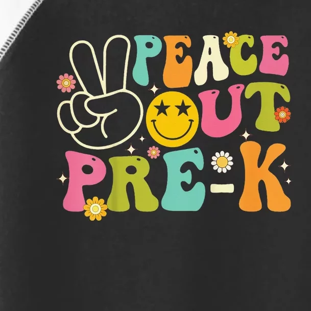 Last Day Of School Peace Out PreSchool Pre K Teacher Toddler Fine Jersey T-Shirt