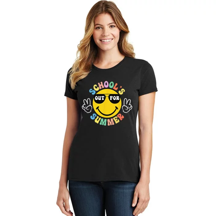 Last Day Of School Graduation Groovy Schools Summer Women's T-Shirt