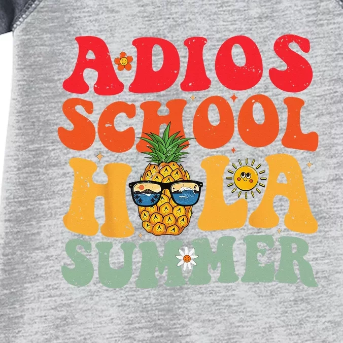 Last day of school teacher Adios School Hola Summer Teacher Infant Baby Jersey Bodysuit