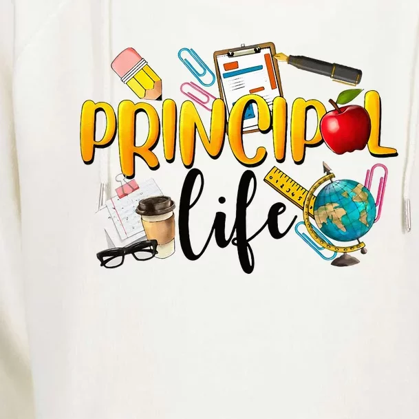 Last Day Of School Principal Life End Of Year Summer Vibes Womens Funnel Neck Pullover Hood