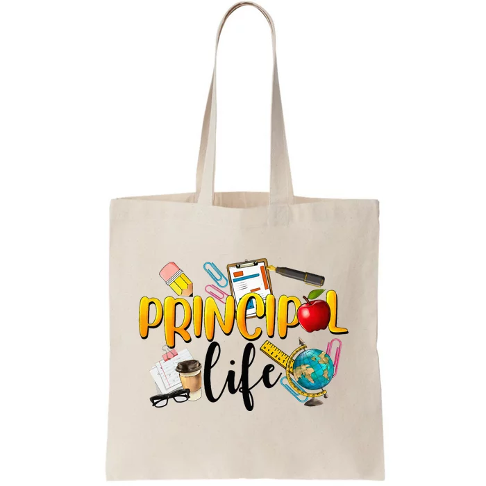 Last Day Of School Principal Life End Of Year Summer Vibes Tote Bag