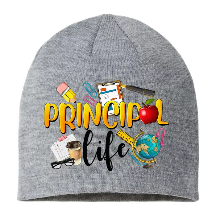 Last Day Of School Principal Life End Of Year Summer Vibes 8 1/2in Sustainable Knit Beanie