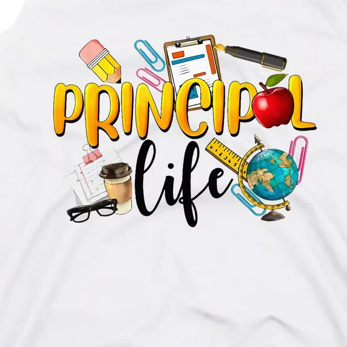 Last Day Of School Principal Life End Of Year Summer Vibes Tank Top