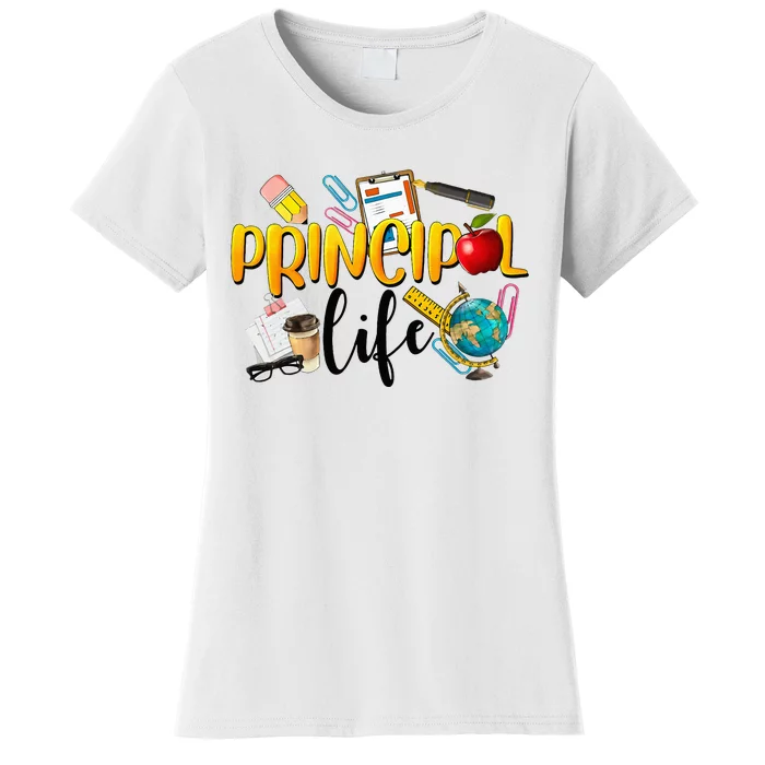 Last Day Of School Principal Life End Of Year Summer Vibes Women's T-Shirt