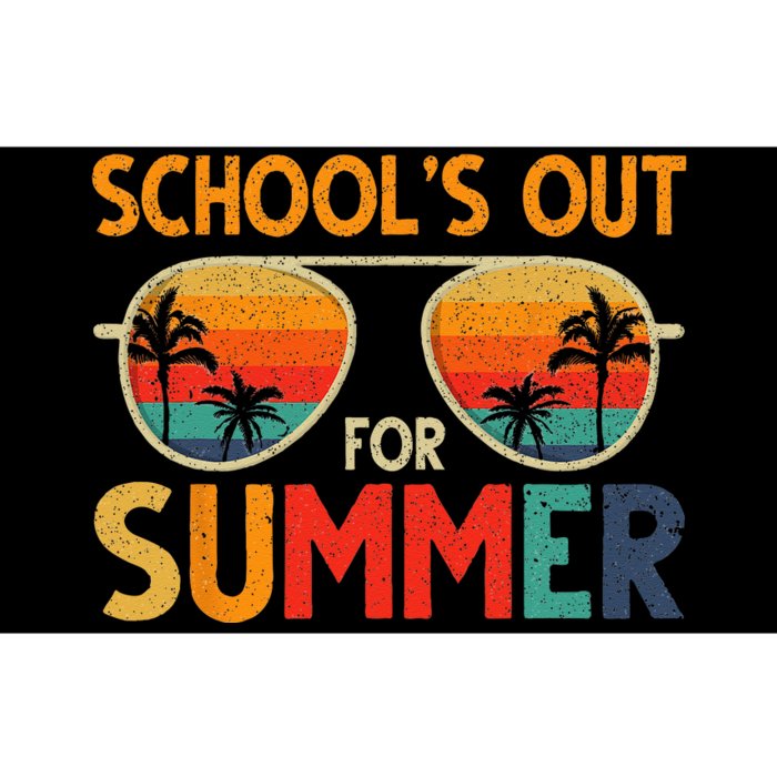 Last Day Of School Retro Schools Out For Summer Teacher Bumper Sticker