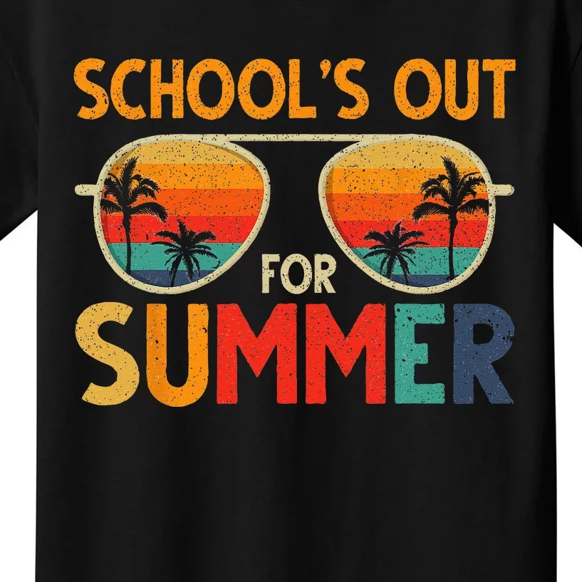 Last Day Of School Retro Schools Out For Summer Teacher Kids T-Shirt