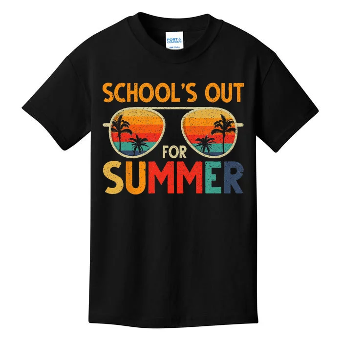 Last Day Of School Retro Schools Out For Summer Teacher Kids T-Shirt