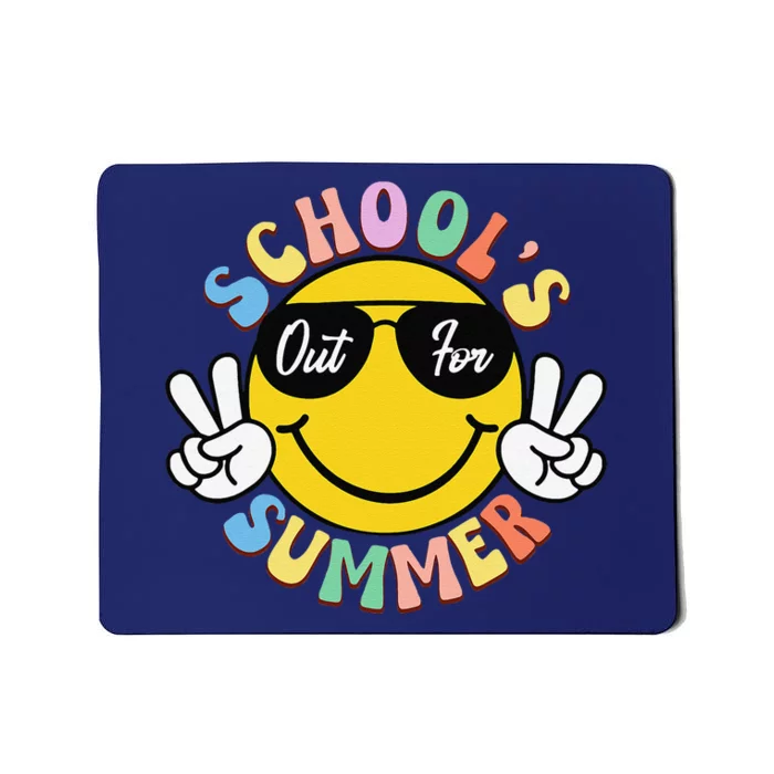 Last Day Of School Graduation Groovy Schools Out For Summer Mousepad