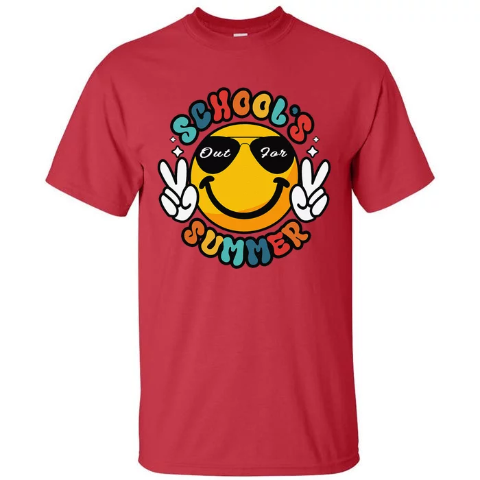 Last Day Of School Groovy Graduation SchoolS Out For Summer Tall T-Shirt