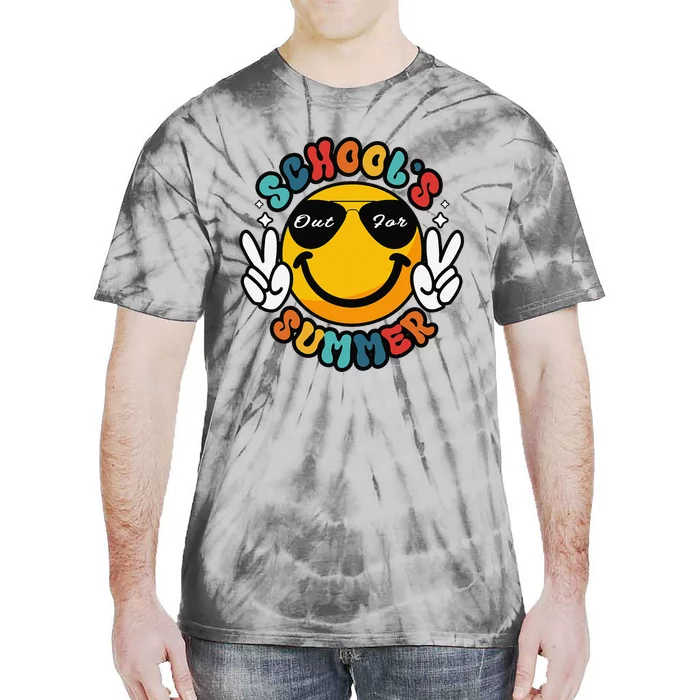 Last Day Of School Groovy Graduation SchoolS Out For Summer Tie-Dye T-Shirt