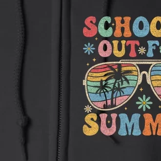 Last Day Of Schools Out For Summer Vacation Teachers Full Zip Hoodie