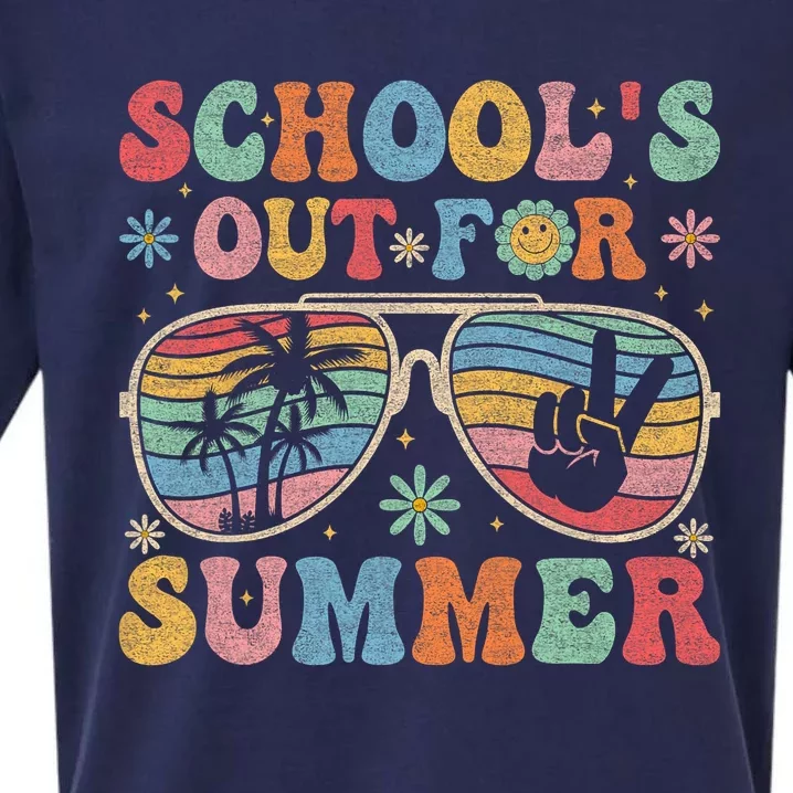 Last Day Of Schools Out For Summer Vacation Teachers Sueded Cloud Jersey T-Shirt