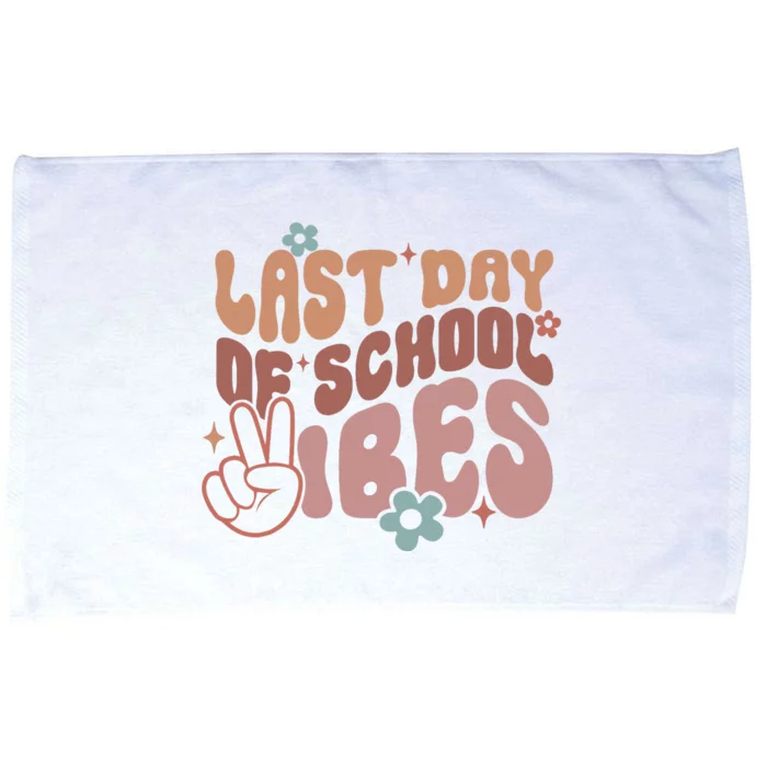 Last Day of School Vibes Happy End Of School Hello Summer Microfiber Hand Towel