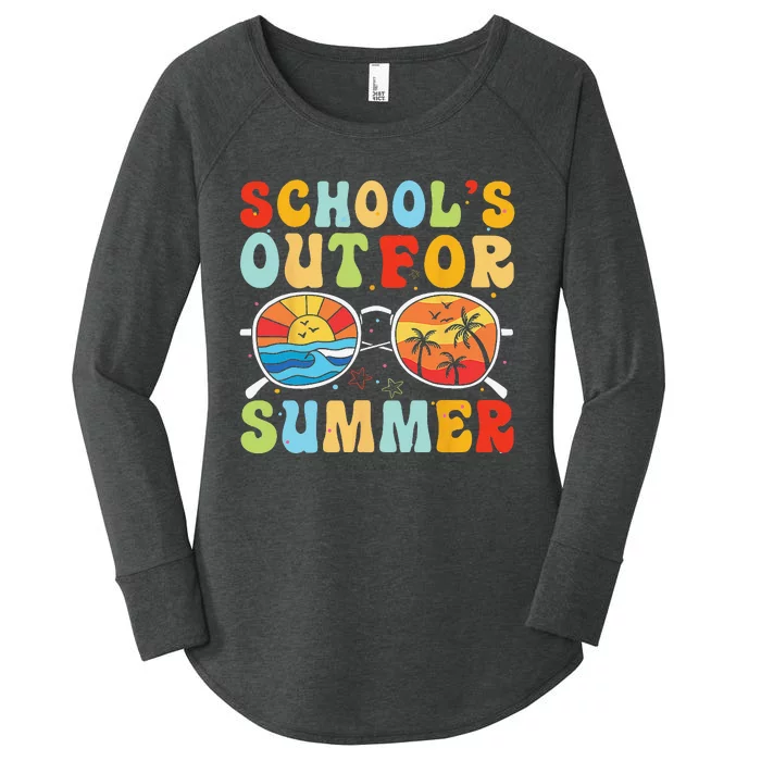 Last Day Of School Retro Schools Out For Summer Teacher Women's Perfect Tri Tunic Long Sleeve Shirt