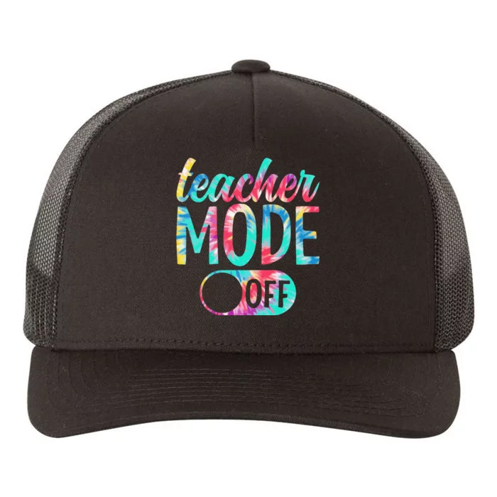 Last Day of School teacher mode off Teacher Yupoong Adult 5-Panel Trucker Hat