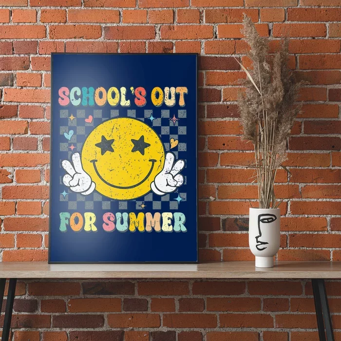 Last Day Of School Retro Schools Out For Summer Teacher Poster