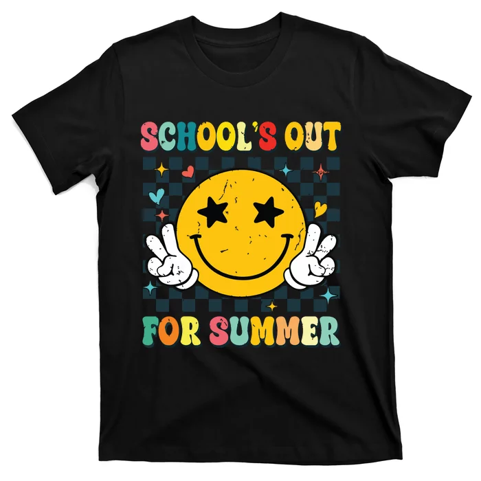 Last Day Of School Retro Schools Out For Summer Teacher T-Shirt