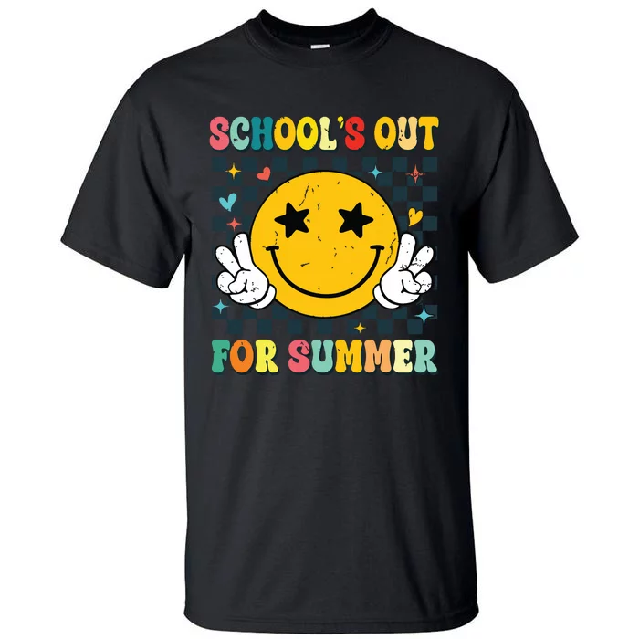 Last Day Of School Retro Schools Out For Summer Teacher Tall T-Shirt