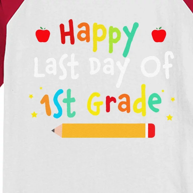 Last Day Of School 1st Grade Funny Gifts For Kids Colorblock Raglan Jersey