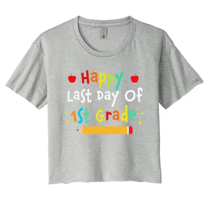 Last Day Of School 1st Grade Funny Gifts For Women's Crop Top Tee