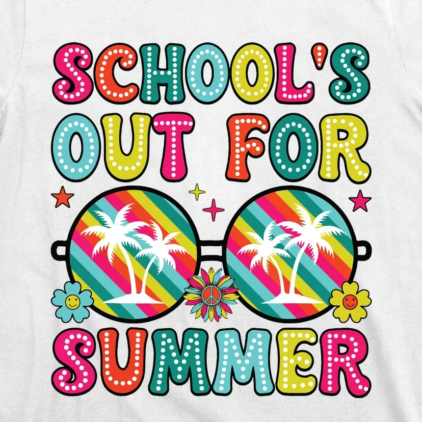 Last Day Of School Retro Schools Out For Summer Teacher T-Shirt