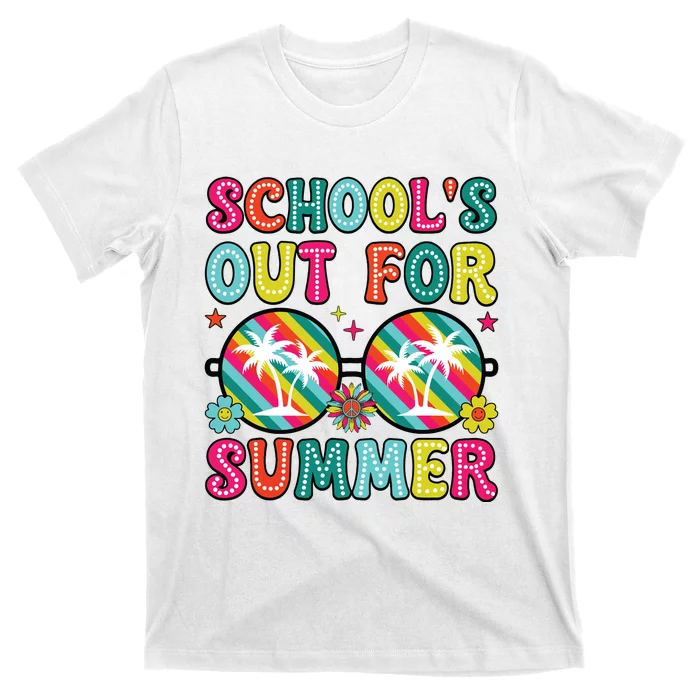 Last Day Of School Retro Schools Out For Summer Teacher T-Shirt