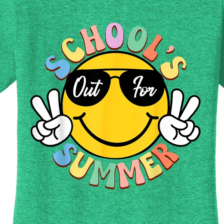 Last Day Of School Graduation Groovy Schools Out For Summer Women's T-Shirt