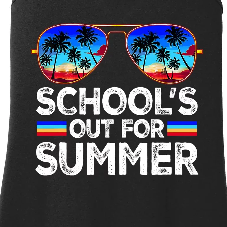 Last Day Of School Schools Out For Summer Teacher Ladies Essential Tank