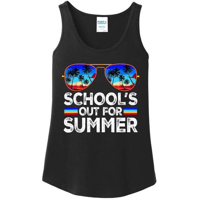 Last Day Of School Schools Out For Summer Teacher Ladies Essential Tank