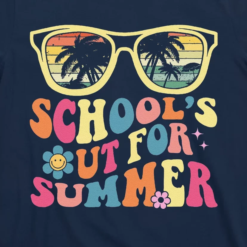 Last Day Of School Retro Teacher SchoolS Out For Summer T-Shirt