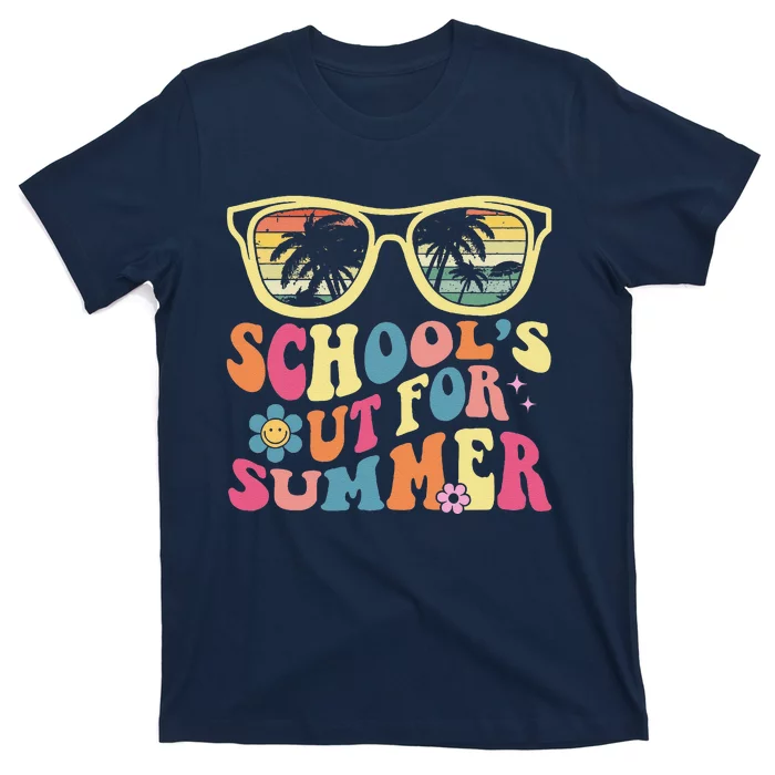 Last Day Of School Retro Teacher SchoolS Out For Summer T-Shirt