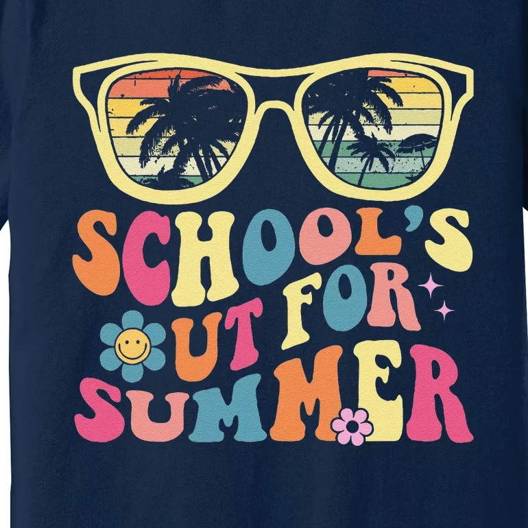 Last Day Of School Retro Teacher SchoolS Out For Summer Premium T-Shirt