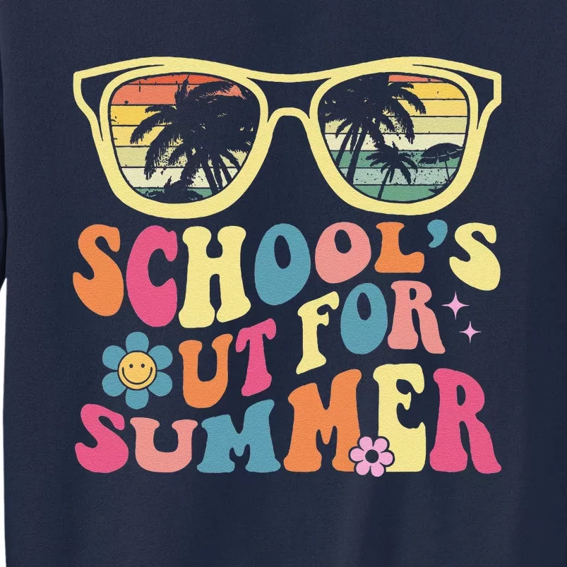 Last Day Of School Retro Teacher SchoolS Out For Summer Tall Sweatshirt