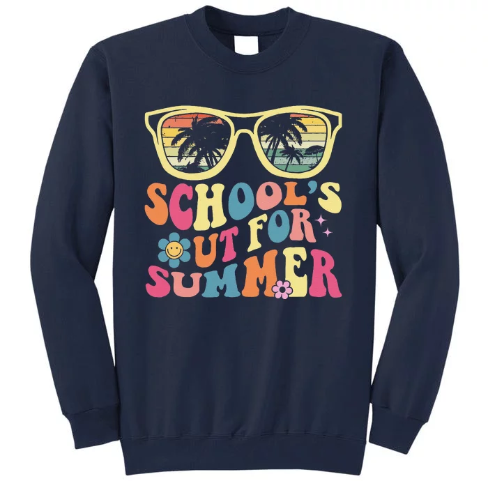 Last Day Of School Retro Teacher SchoolS Out For Summer Tall Sweatshirt