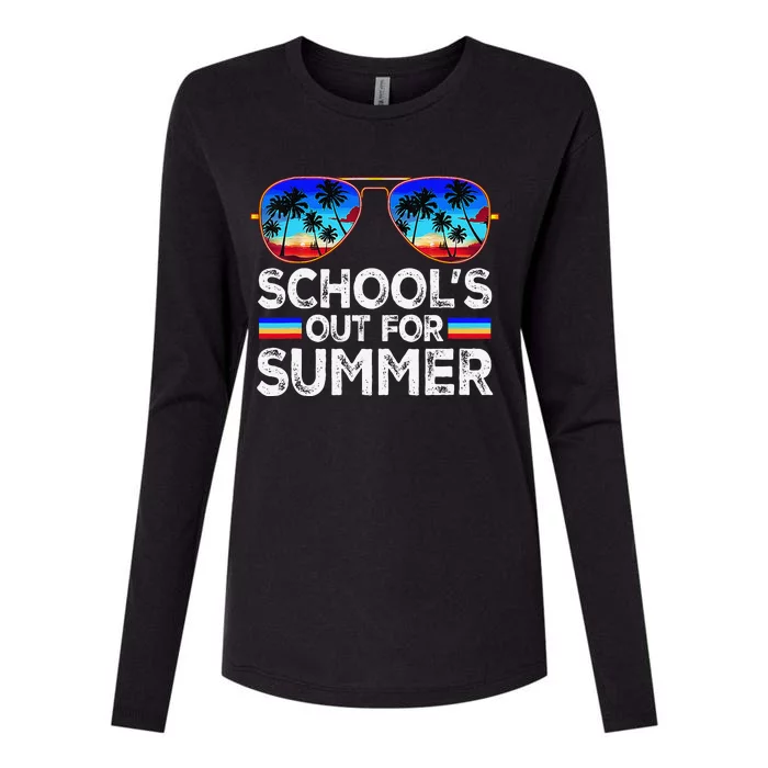 Last Day Of School Schools Out For Summer Teacher Boy Womens Cotton Relaxed Long Sleeve T-Shirt