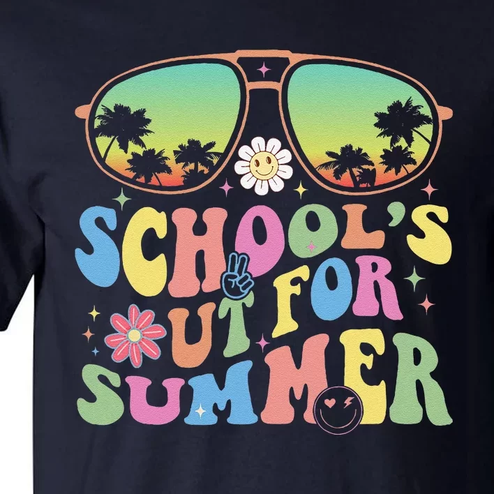 Last Day Of School Graduation Groovy Schools Out For Summer Tall T-Shirt