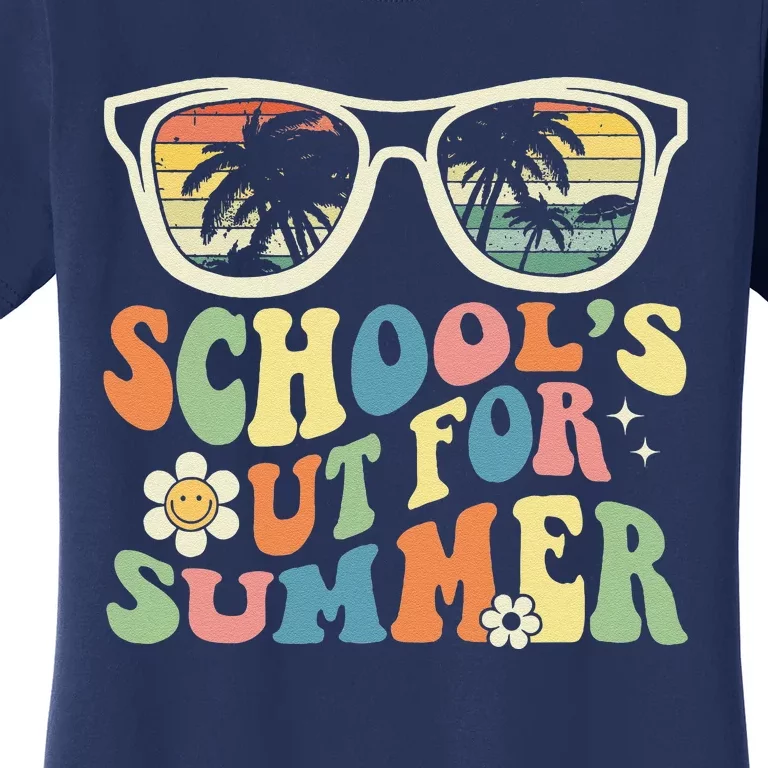 Last Day Of School Graduation Groovy Schools Out For Summer Women's T-Shirt