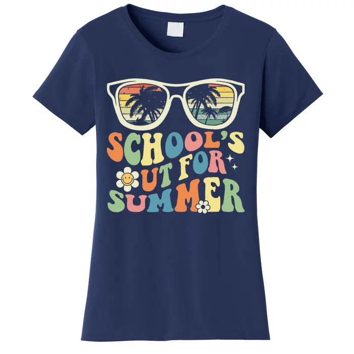 Last Day Of School Graduation Groovy Schools Out For Summer Women's T-Shirt