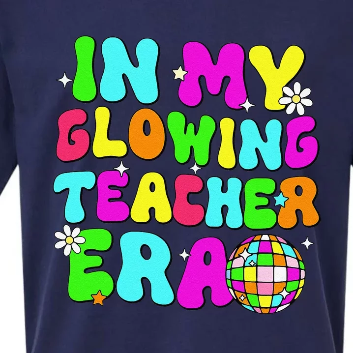 Last Day Of School Teacher In My Glowing Teacher Era Summer Sueded Cloud Jersey T-Shirt