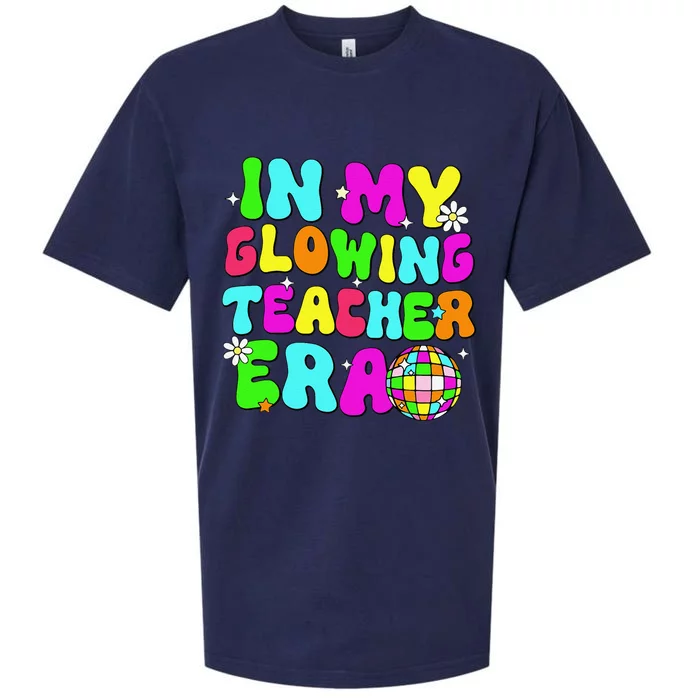 Last Day Of School Teacher In My Glowing Teacher Era Summer Sueded Cloud Jersey T-Shirt