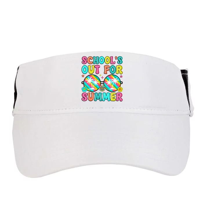 Last Day Of School Graduation Groovy Schools Out For Summer Adult Drive Performance Visor