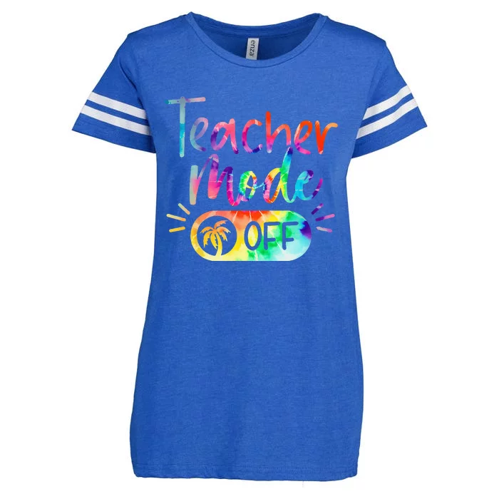 Last Day of School teacher mode off Teacher Enza Ladies Jersey Football T-Shirt