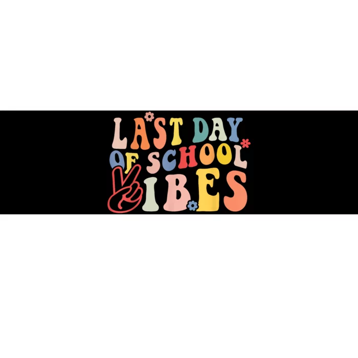 Last Day Of School Vibes Retro Vintage Teacher Graduation Bumper Sticker